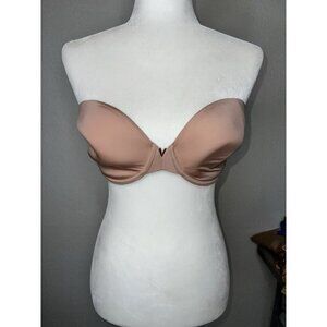 Victoria’s Secret Thin Lined Underwire Multi-Way Strapless Bra 32DDD Beige Q